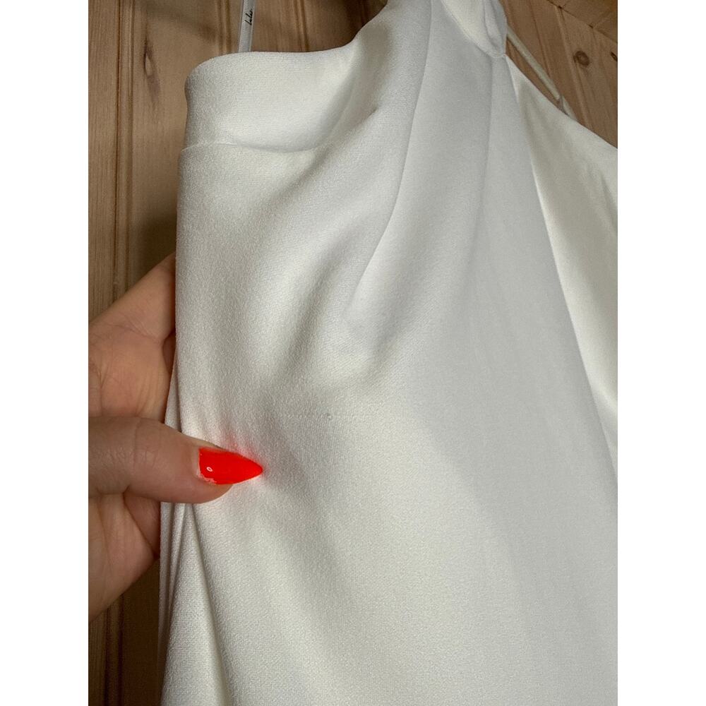 NWT Lulus Alaura White Backless Halter Maxi Dress Wedding Gown Bridal Bride XXS - Picture 8 of 9